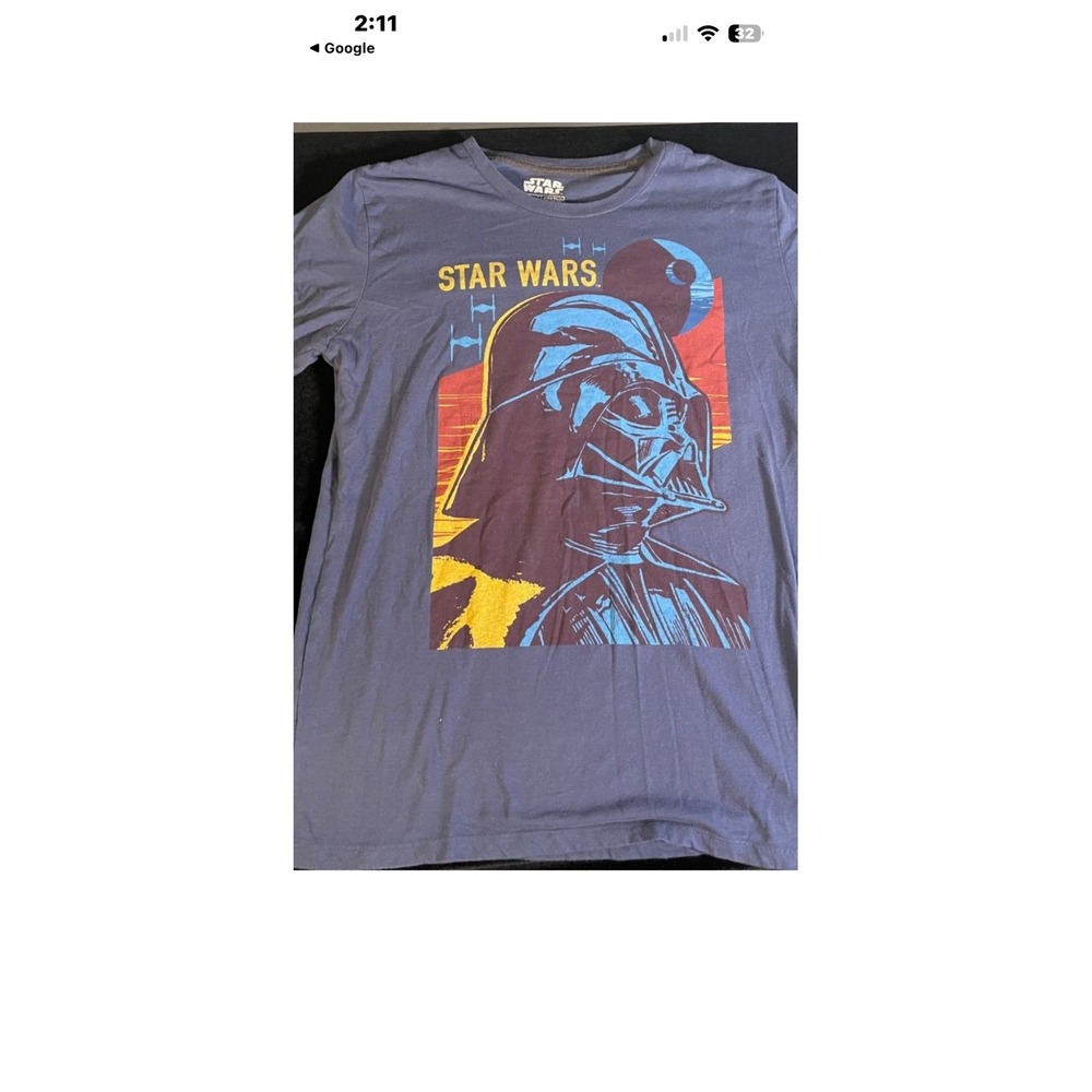 Star Wars Darth Vader Graphic Tee Mens Large Fifth Sun Slate Blue T-Shirt